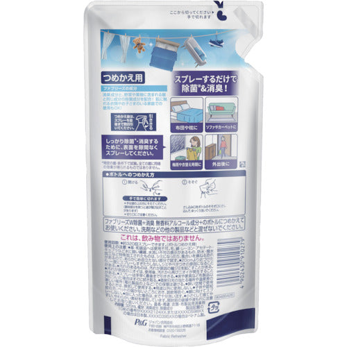 P&G ファブリーズ W除菌+消臭 アルコール成分+無香料 つめかえ 320ml 910279 1 本
