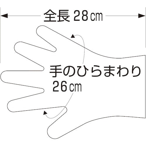 SHOWA Polyethylene Disposable Gloves, Nice Hand, Clean Hand Gloves, Embossed Inside, 20 Gloves, Medium Size, NHKTTGPE-M20P, 1 Bag