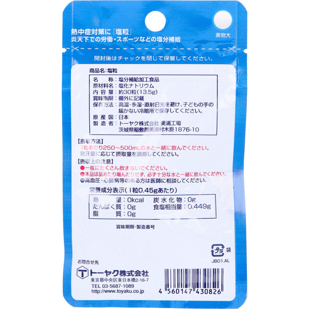 ※【アウトレット】塩粒 携帯用 30粒入 1 個