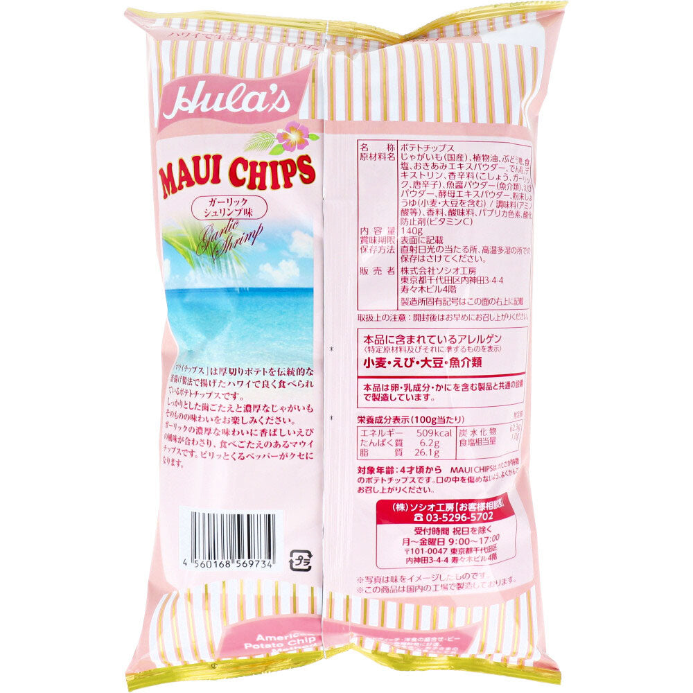 ※Hula brand Maui chips garlic shrimp flavor 140g 1 piece
