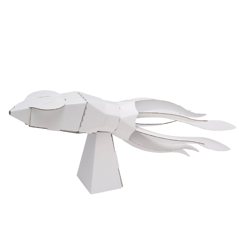 【アウトレット】hacomo kids 水族館シリーズ ダイオウイカ ダンボール工作キット 1 個