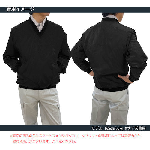 TEAGLES 14695 Vネック中綿キルトヤッケ ブラック3L 14695 BK 3L 1 着
