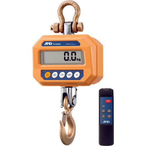 A&D 호이스트 스케일 크레인 스케일 500KG 최소 표시 0.1kg(0~250kg) 0.2kg(250~500kg) FJK500I 1대