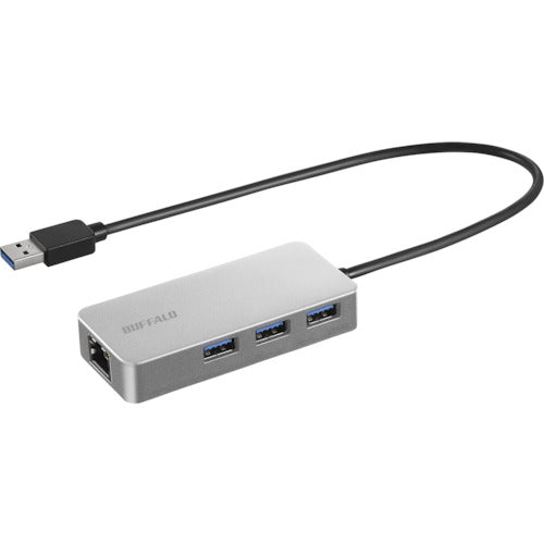 BAFFALO Giga 대응 USB-A LAN 어댑터 허브 부착 실버 LUD-U3-AGHSV 1개