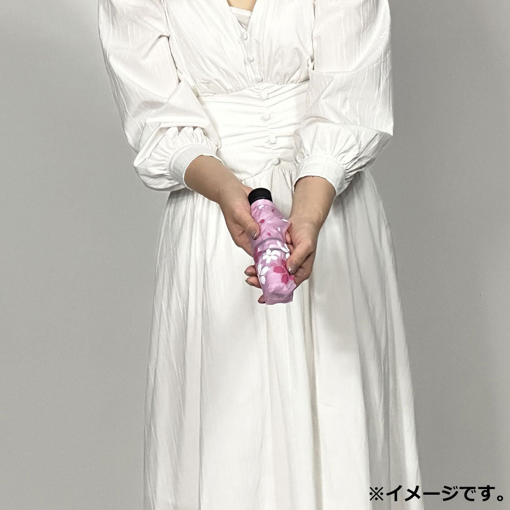 ポケブレラ 極小5段マイクロ 雨晴兼用傘 桜柄 ピンク 1 個