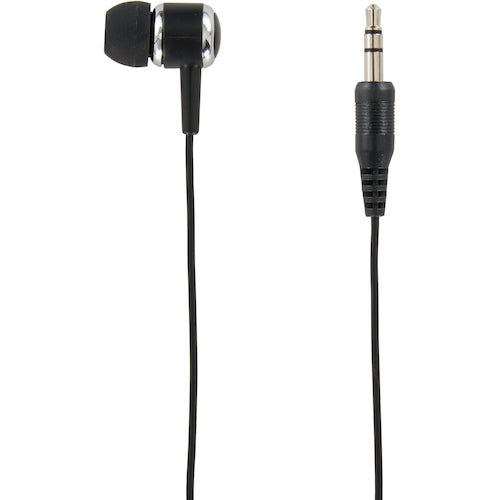 YAZAWA カナル型片耳イヤホン1Mステレオプラグブラック TMS1061BK 1 個