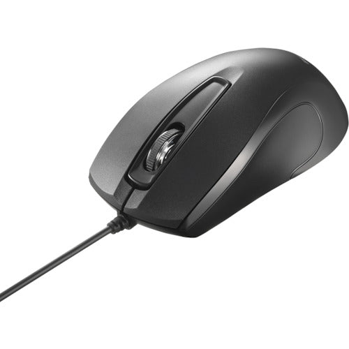 BAFFALO 3-Button Wired Blue LED Heavy Duty Business Mouse Black BSMBU2BKZ 1 pc