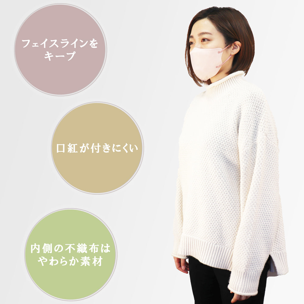 3D Mask Smart Type Bicolor Baby Pink Regular Size 10 Pieces 1 pc