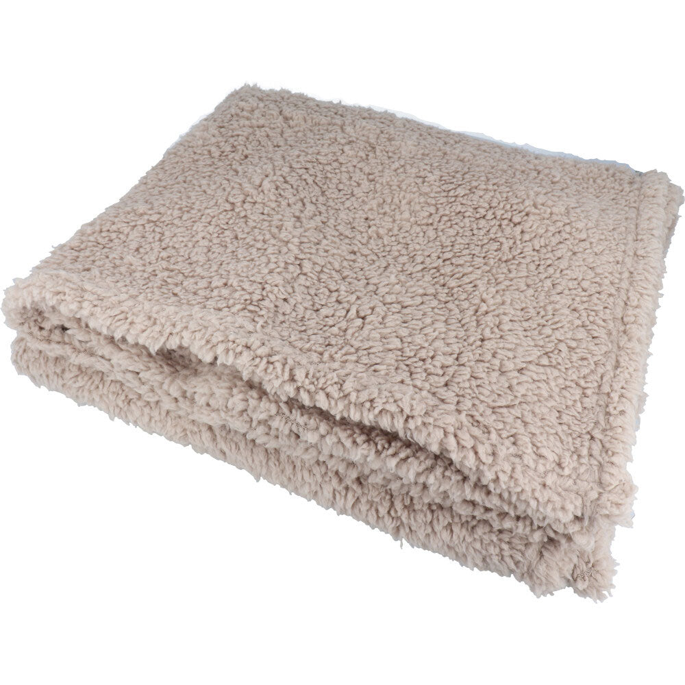 hokotto シープボアひざ掛け 大判サイズ 100×140cm グレージュ 1 個