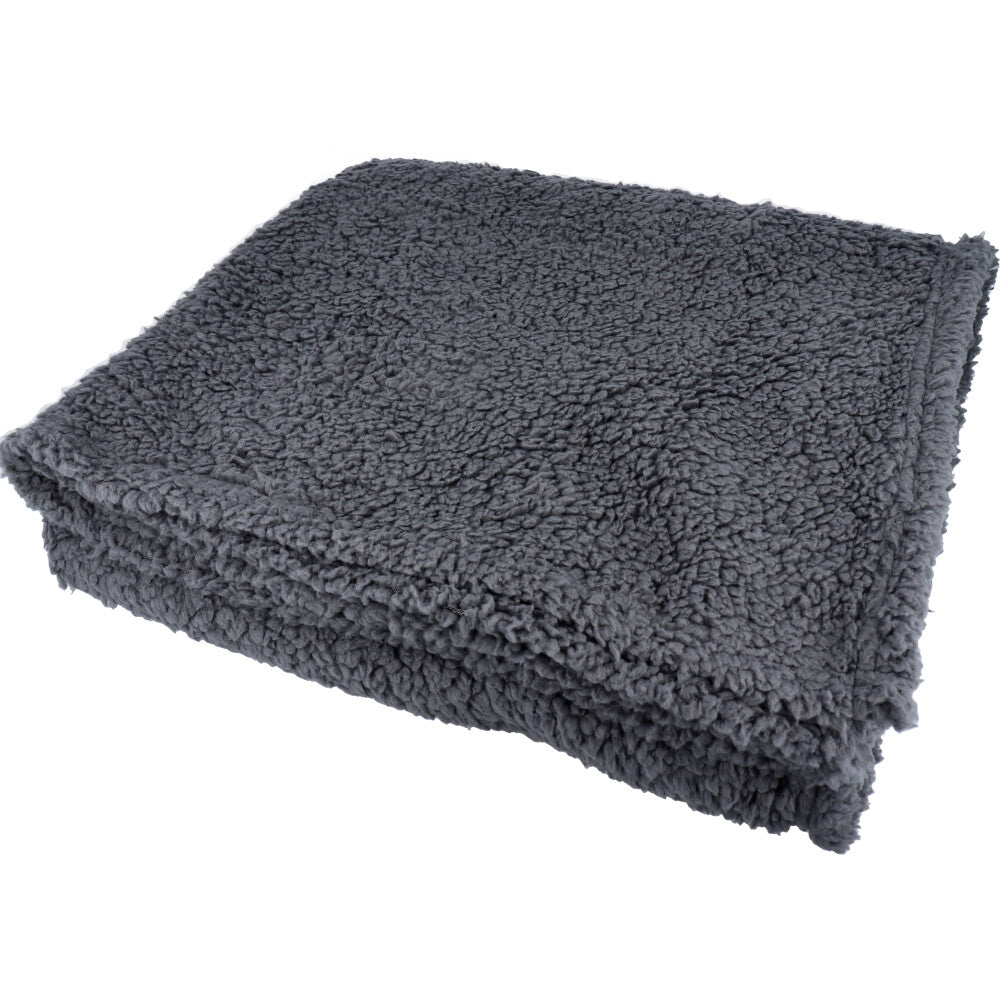 hokotto シープボアひざ掛け 大判サイズ 100×140cm チャコール 1 個