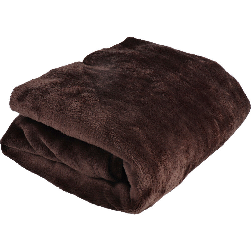 hokotto 푹신푹신한 마이크로 화이버 무릎 걸이 대형 사이즈 100×140cm 브라운 1개