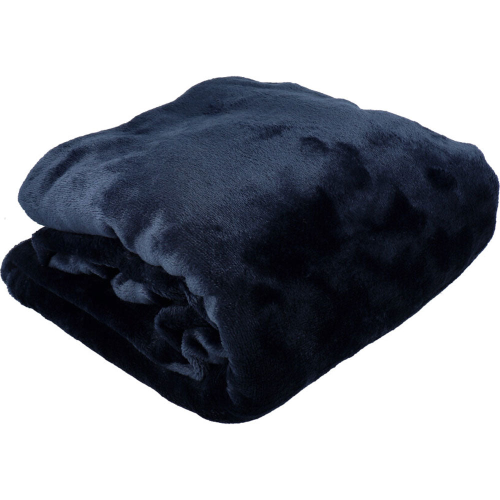 hokotto 푹신푹신한 마이크로 화이버 무릎 걸이 대형 사이즈 100×140cm 네이비 1개