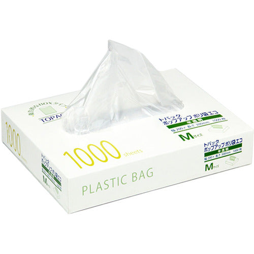 오작스 토팩 팝업 폴리 가방 에코 M 1000 매 00425880 1 상자