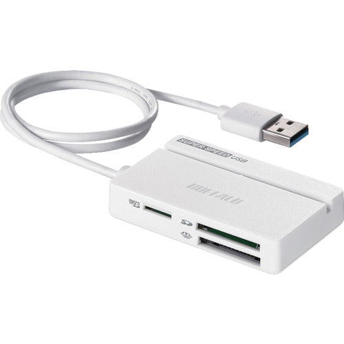 BAFFALO USB3.0 멀티 카드 리더 스탠다드 화이트 BSCR100U3WH 1개