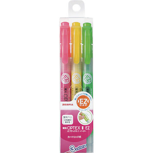 Zebra Highlighter Optex 1-EZ 3-Color Set WKS11-3C 1 S