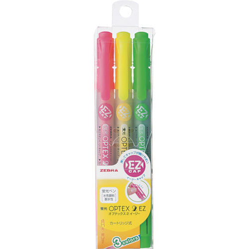 Zebra Highlighter Optex 2-EZ 3-Color Set WKT11-3C 1 S
