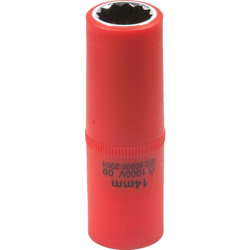 Tech-EV Insulated Tool Socket 3/8 14mm OLC652014A 1 piece