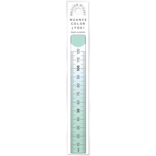 Kyoei Plastic Nuance Color Ruler 12cm Eucalyptus NJ-12-02 1 piece