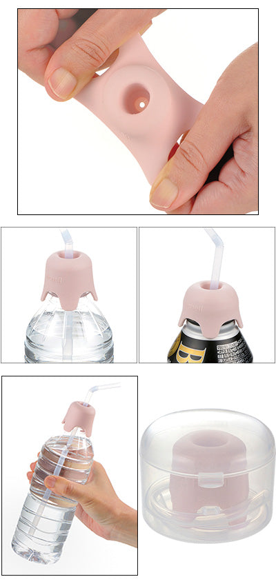 Great to use! Stretchable straw cap for bottles / 019072 1 pc