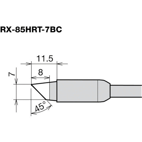 GUT Replacement Soldering Tip (RX-8 Series) RX-85HRT-7BC 1 piece