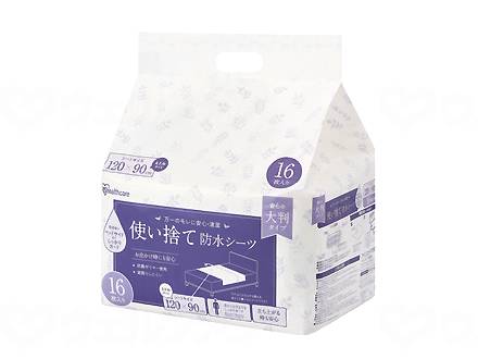 アイリスオーヤマ使い捨て防水シーツ大判タイプ16枚X2袋(ケース) ミドル