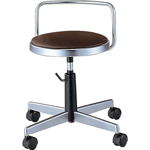 노리츠 도전 작업 의자 도전 비닐 가죽 다크 브라운 TD-E26 1 다리