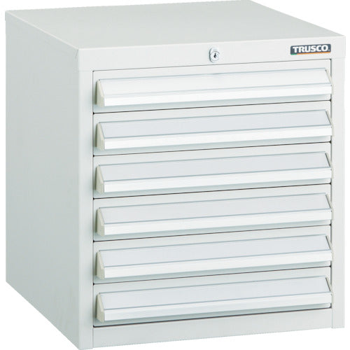 TRUSCO LVR型キャビネット 392X412XH420 引出6段 W LVR-421W 1 台