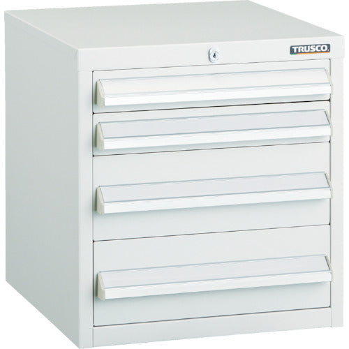 TRUSCO LVR型キャビネット 392X412XH420 引出4段 W LVR-422W 1 台