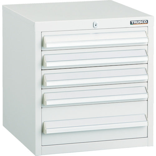 TRUSCO LVR型キャビネット 392X412XH420 引出5段 W LVR-423W 1 台