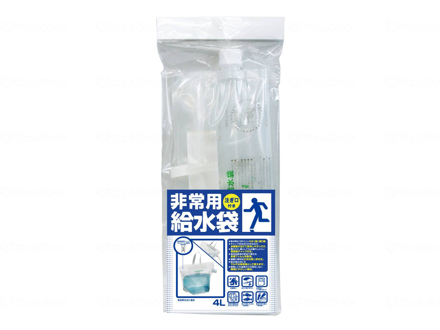 General Service Emergency Water Supply Bag with Spout Case 4L