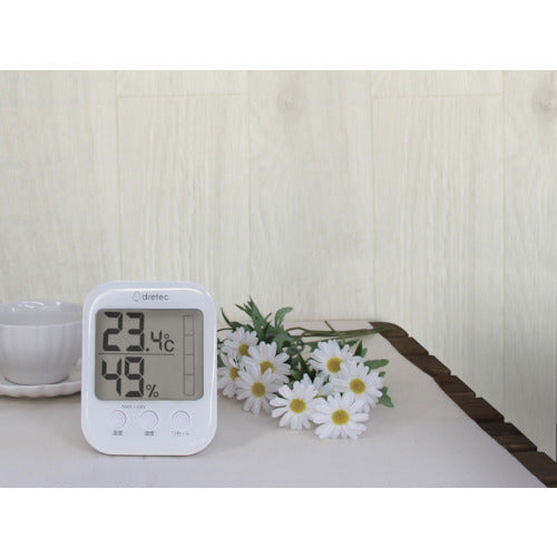 Dretec Digital Thermo-Hygrometer "Mosfi" White O-401WT 1 unit