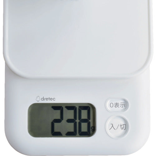 dretec デジタルスケール「ガナッシュ」2kg ホワイト KS-733WT 1 台