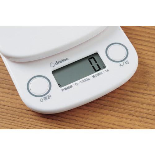 dretec デジタルスケール1kg ホワイト KS-630WT 1 台