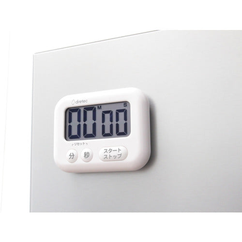 dretec 대형 스크린 타이머 "비누"화이트 T-614WT 1 대