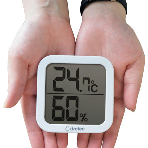 dretec デジタル温湿度計「クラル」 ホワイト O-414WT 1 台