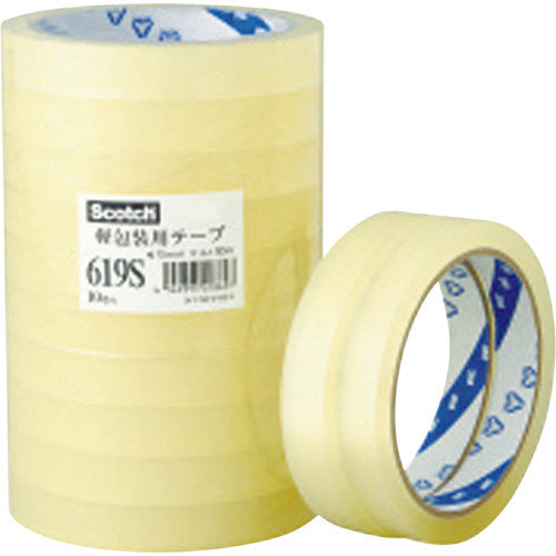 3M 스카치 경포장용 테이프 619S 12mm×50m 619S 12X50 10권
