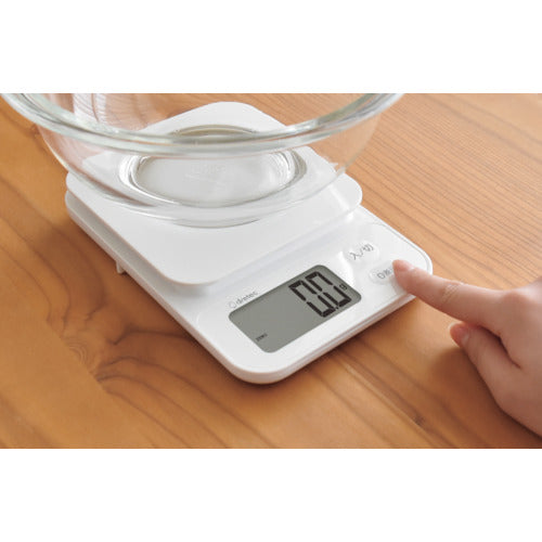 dretec 디지털 스케일 「브란제」1kg 화이트 KS-629WT 1대