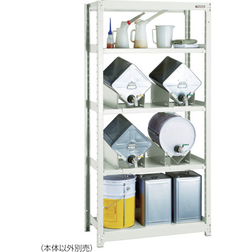 TRUSCO Steel Rack M2 Type Light-Medium Duty Shelf 1760 x 450 x H1800 with 5 Can Holders M2-6645-KU5 1 Unit