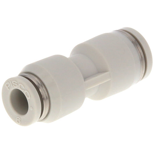 PISCO Tube Fitting, Different Diameter Union Straight, Tube Outer Diameter: 8mm x 6mm, Light Gray, PG8-6W, 1 Piece