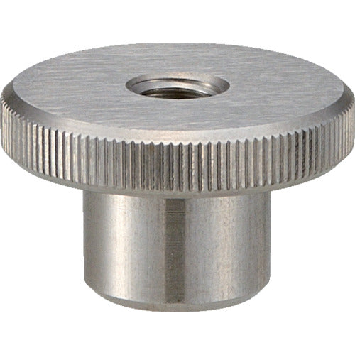 TRUSCO Knurled Knob Stepped Female Thread Stainless Steel Outer Diameter 16 x Thread M4 TKKNT-M4S 1 pc