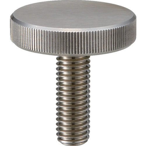 TRUSCO Knurled Knob Flat Male Thread Steel Outer Diameter 20 x Thread M5 TKKBF-M5X20 1 pc