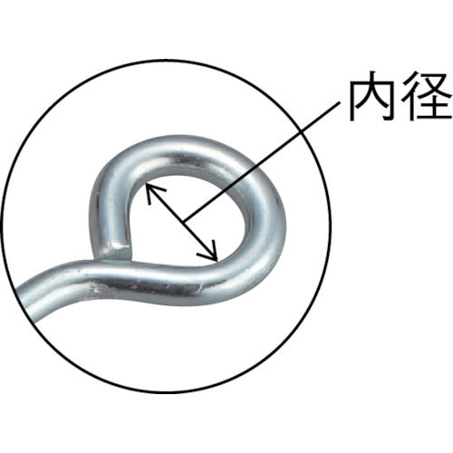 TRUSCO ロープ止め丸型6×150mm ユニクロ (100本入) TRM-615-100P 1 箱