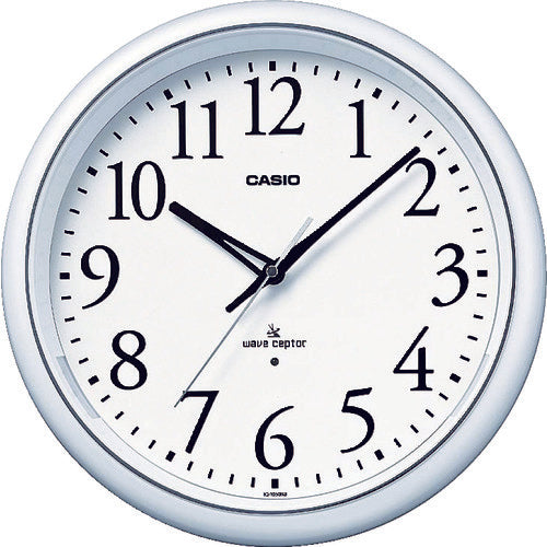 Casio Radio-controlled wall clock, diameter 330mm, pearl white, IQ-1050NJ-7JF, 1 unit