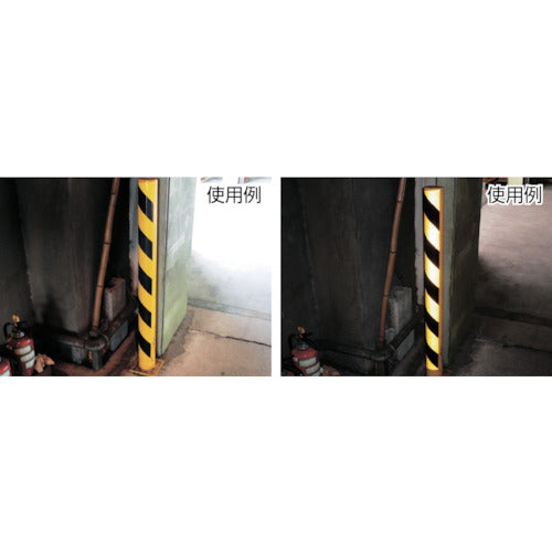 SLIONTEC 위험 표시용 반사 테이프 45mm×10m 황/검정 965201-00-45X10 1권