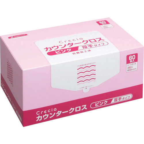 Crecia Counter Cloth, Thick Type, Pink, 65322 1 CS