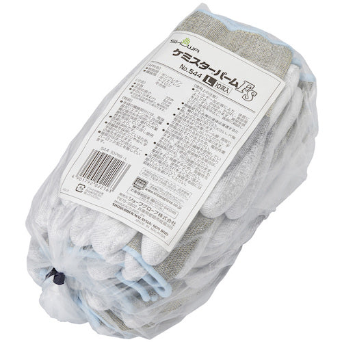 SHOWA Cut-Resistant Gloves No. 544 Bulk Purchase Chemistar Palm FS No. 544 10 pairs Gray L size NO544-10PL 1 bag