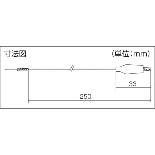 テイシン テストリード25cmチェックピン⇔シールドクリップS(2本入) TLA-50 1 袋