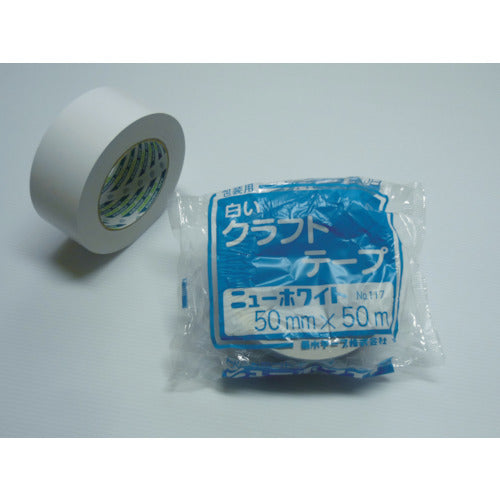 Kikusui Kraft Tape New White 50mm x 50m 117-50 1 roll