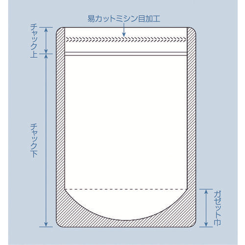 セイニチ チャック付ポリ袋 ラミジップ 簡単開封ナイロンタイプ 縦100×横80mm ガゼット幅25mm 50枚入 MY-8 1 袋