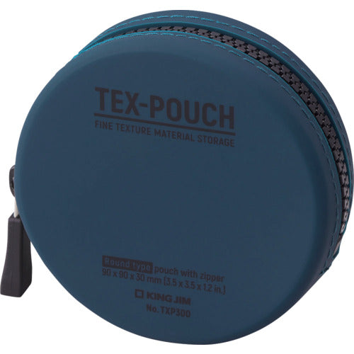 KING JIM TEX−POUCH ROUND ネイ TXP300-NV 1 冊